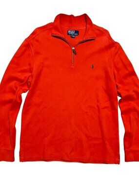Polo Ralph Lauren Quarter Zip Red Collared Sweater, Men's XL